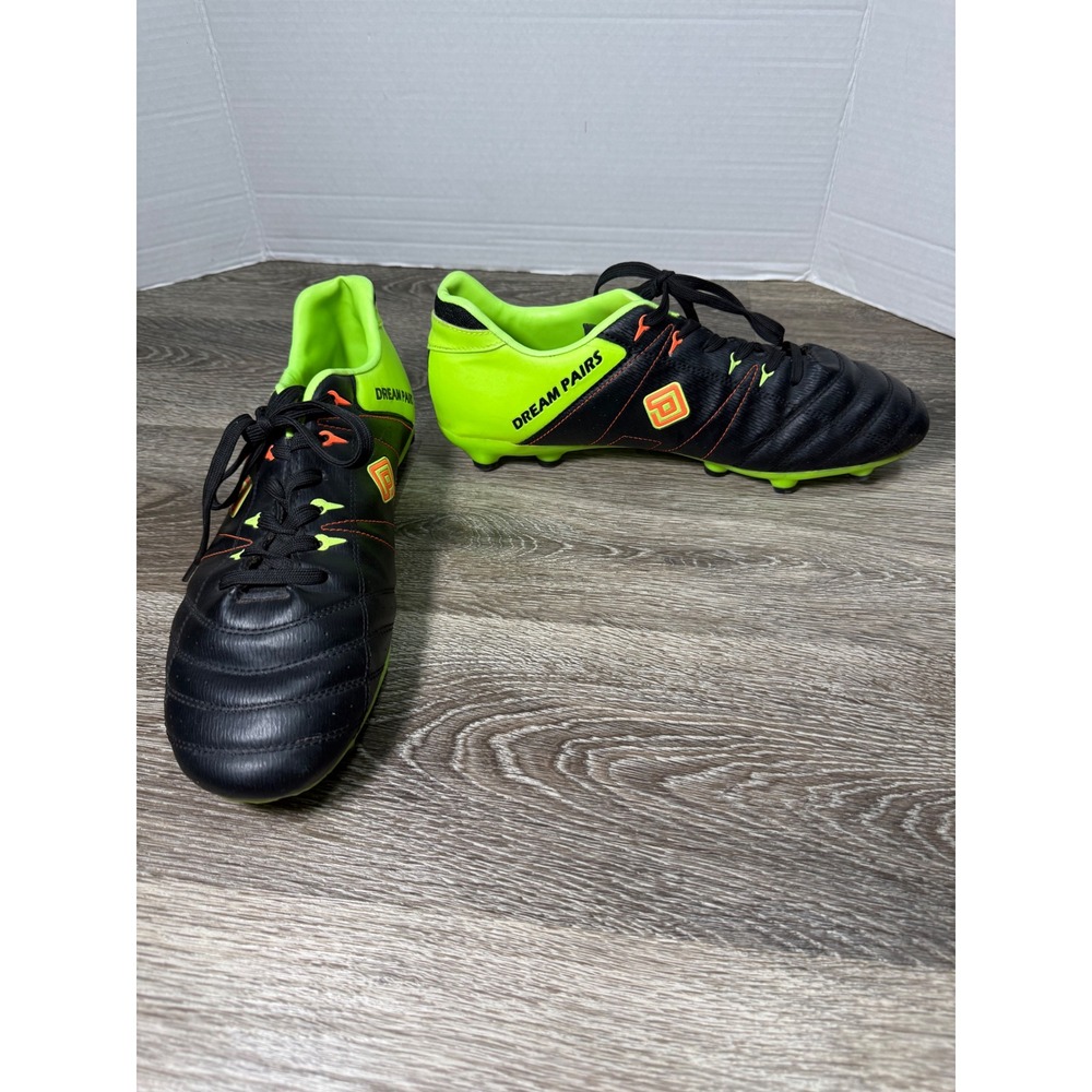 Dream Pairs Mens Soccer Cleats Black Neon Green Firm Ground Size 10.5 Blokecore